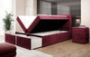 Luxuriöses Amélie Boxspringbett aus Samt mit LED-Beleuchtung und viel Stauraum