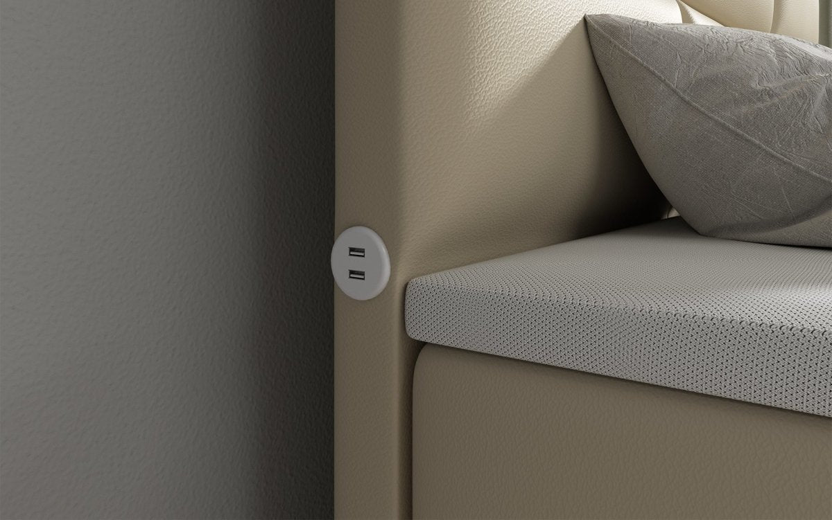 Citaro Boxspringbett mit USB-Anschlüssen, 4 Schubladen und luxuriösem Schlafkomfort