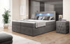 Luxuriöses Amélie Boxspringbett aus Samt mit LED-Beleuchtung und viel Stauraum