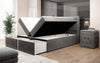 Luxuriöses Amélie Boxspringbett aus Samt mit LED-Beleuchtung und viel Stauraum