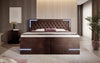 Carlotta Boxspringbett: Luxuriöses Samtbett mit LED, Stauraum und USB-Anschluss