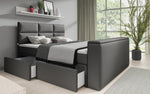 Lade das Bild in den Galerie-Viewer, Luxus Citaro Boxspringbett mit Integriertem TV-Lift, USB-Anschluss und Stauraum
