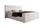 Lade das Bild in den Galerie-Viewer, Elegantes Boxspringbett mit LED-Beleuchtung, USB-Anschluss und praktischem Stauraum
