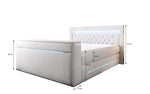 Lade das Bild in den Galerie-Viewer, Exklusives Boxspringbett Neptun mit TV-Lift, RGB-Beleuchtung und Samtbezug
