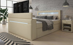 Lade das Bild in den Galerie-Viewer, Rinori Luxus Boxspringbett mit TV-Lift, USB, LED-Beleuchtung und Stauraum
