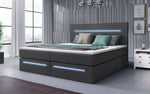 Lade das Bild in den Galerie-Viewer, Luxuriöses Boxspringbett Sejour: Komfort mit LED-Beleuchtung und cleverem Stauraum
