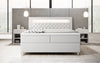 Luxus Boxspringbett Tesero mit Integriertem Stauraum, USB-Ladeanschlüssen und RGB-LED-Beleuchtung