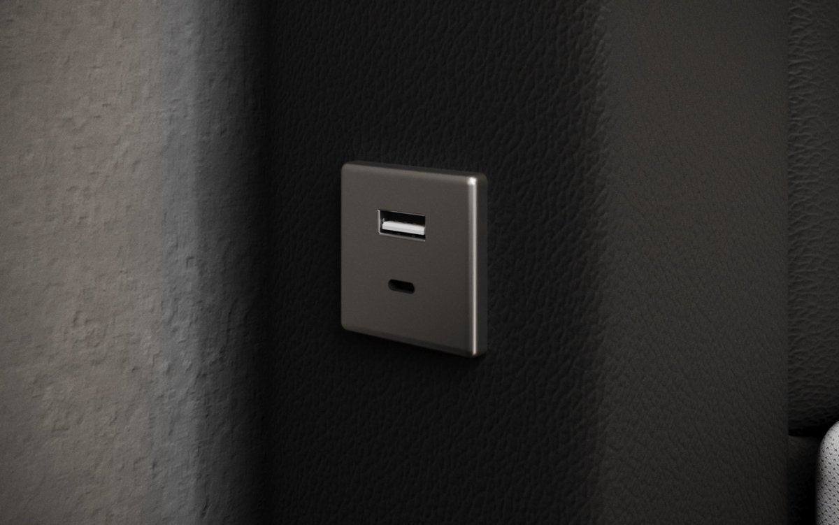 Luxus Boxspringbett Tesero mit Integriertem Stauraum, USB-Ladeanschlüssen und RGB-LED-Beleuchtung