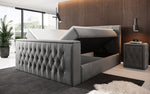 Lade das Bild in den Galerie-Viewer, Luxuriöses Boxspringbett Velano mit Integriertem TV-Lift und Praktischem Stauraum
