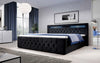 Luxuriöses Gloria Boxspringbett mit LED, Samtbezug und Stauraum