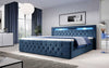Luxuriöses Gloria Boxspringbett mit LED, Samtbezug und Stauraum