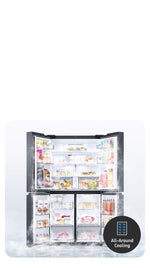 Lade das Bild in den Galerie-Viewer, Samsung French Door Kühlschrank 649L mit AI Energy, Autofill &amp; Eiswürfelbereiter
