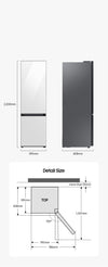 Samsung Bespoke 387L Kühl-Gefrierkombination: Twin Cooling+, AI Energy, Elegantes Schwarz