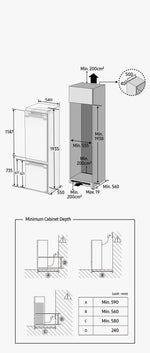 Lade das Bild in den Galerie-Viewer, Samsung BRB80F Einbau Kühl-Gefrierkombination: Twin Cooling, AI Energy, No Frost
