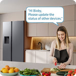 Lade das Bild in den Galerie-Viewer, Samsung RS80F67KCFEF Side-by-Side Kühlschrank, Schwarz, AI-Sprachsteuerung, Auto-Türöffnung, SmartThings
