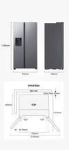 Samsung Bespoke Side-by-Side Kühlschrank, 634L, Schwarz, AI Energy, Auto Open Door