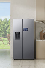 Lade das Bild in den Galerie-Viewer, Samsung Bespoke AI Side-by-Side Kühlschrank, 614L, Schwarz, SmartThings, Eis- &amp; Wasserspender
