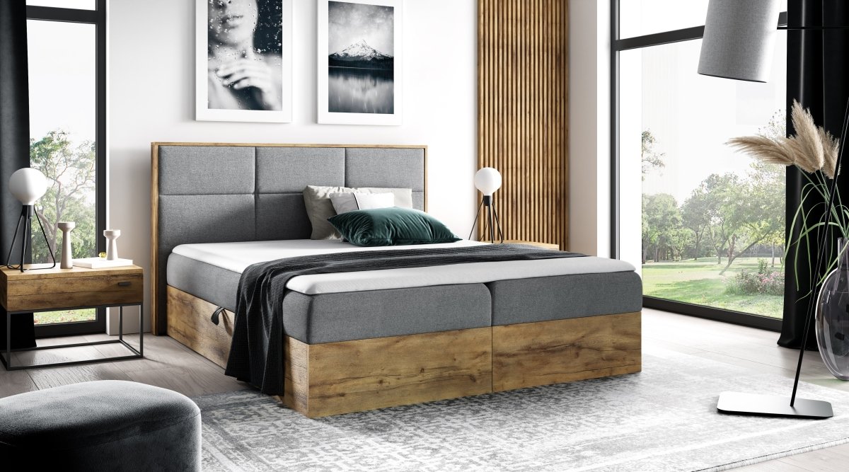 Elegantes Designer Holzbett Linori mit Praktischem Stauraum – Modernes Schlafzimmer-Highlight