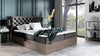 Designer Holzbett Neola mit Stauraum: Modernes Massivholz-Bettgestell, elegant, funktional, stilvoll