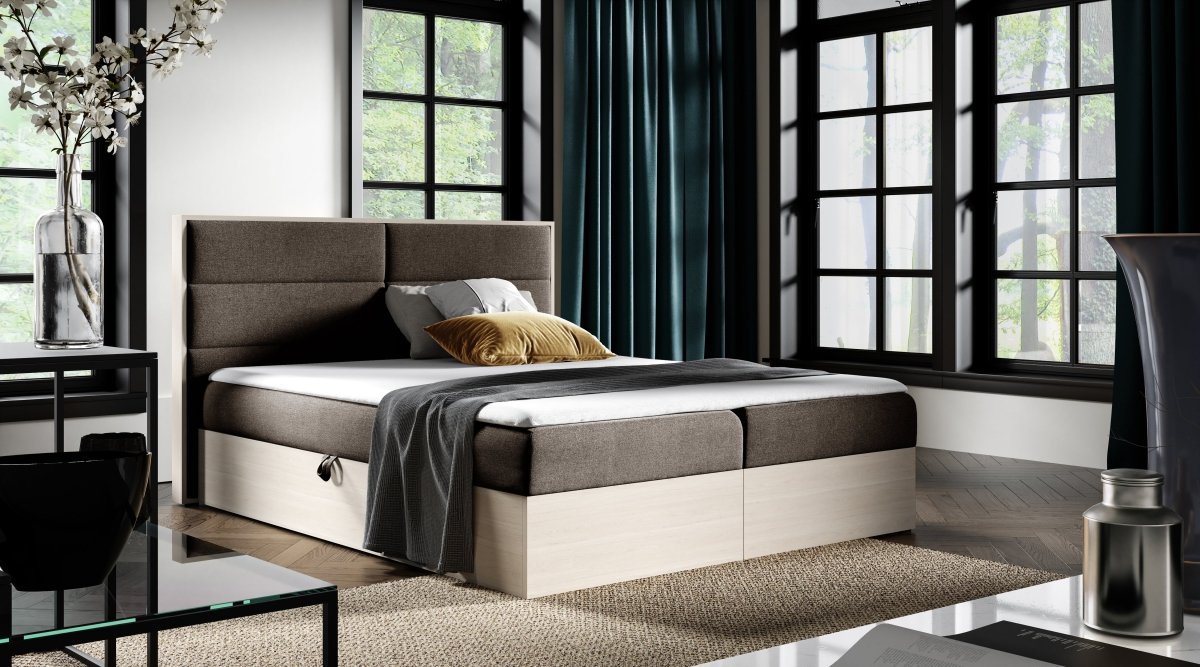 Luxuriöses Designer Holzbett Telina mit integriertem Stauraum – Modernes Schlafzimmer-Highlight