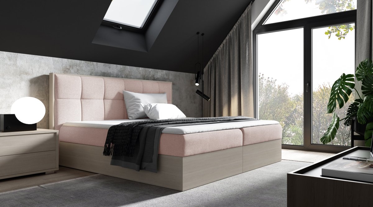 Elegantes Designer Holzbett Terino mit Integriertem Stauraum – Modernes Schlafzimmer-Möbelstück