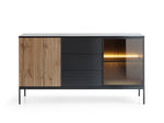 Lade das Bild in den Galerie-Viewer, Elegante Designer Kommode Nayra II: Stilvolles Möbelstück mit Integrierter LED-Beleuchtung
