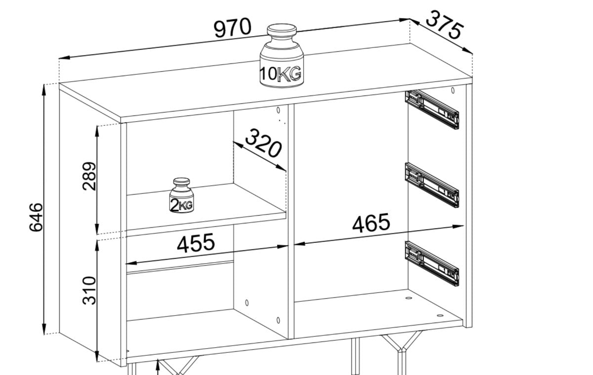 Designer Kommode Rilora III: Stilvolle Stauraum-Lösung für Ihr Schlafzimmer