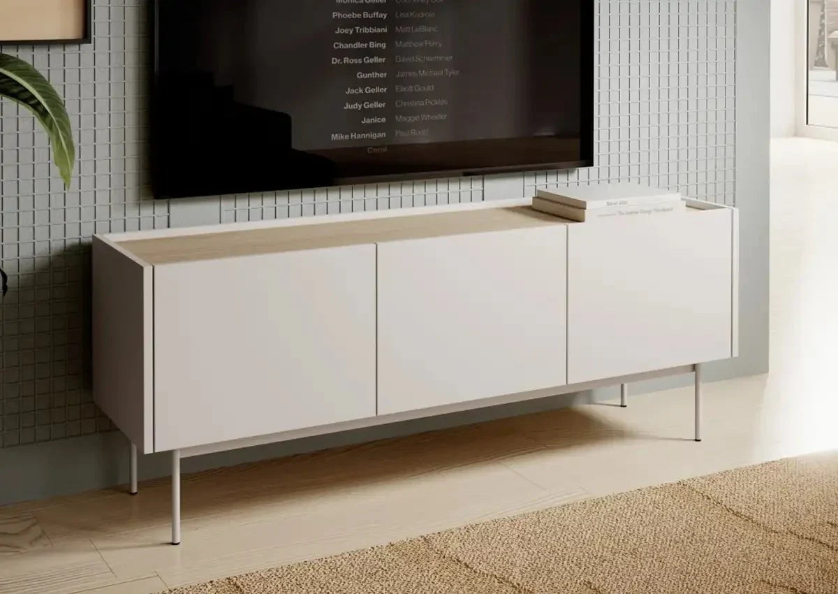 Elegantes Designer Lowboard Nero: Modernes TV-Möbel mit viel Stauraum