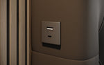 Lade das Bild in den Galerie-Viewer, Luxus Designer Polsterbett Porto: LED-Füße, USB-Anschluss, Praktischer Stauraum
