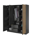 Lade das Bild in den Galerie-Viewer, Niro Designer Kleiderschrank 155 cm: Eleganter Stauraum für Ihr Schlafzimmer
