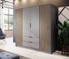 Niro Designer Kleiderschrank 206 cm: Stilvolle, geräumige Aufbewahrungslösung für Ihr Zuhause