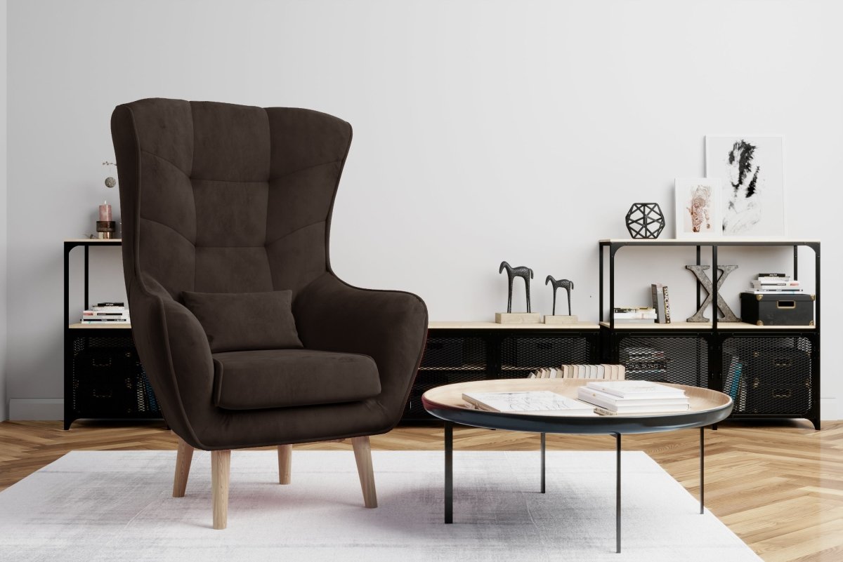 Eleganter Designer Samt Sessel Arturo – Luxuriöser Komfort für Modernes Wohnen