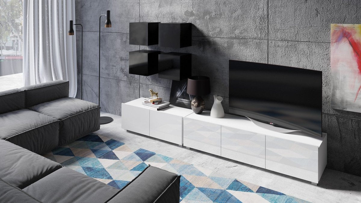 Puccini Luxus Designer Wohnwand: Modernes Schwebendes Stauraumsystem für Stilvolles Wohnen