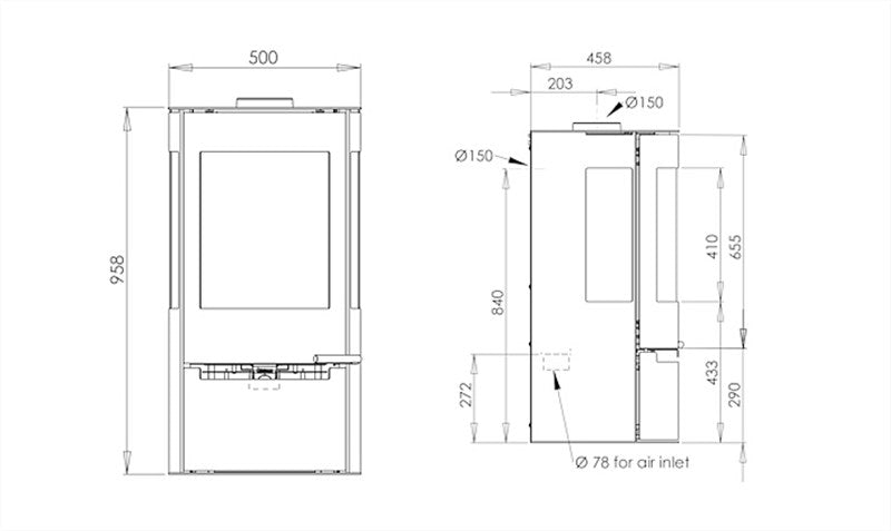 Aduro 9 Air Dichter Holzofen: Effizient, Panoramablick, Aduro-tronic Steuerung