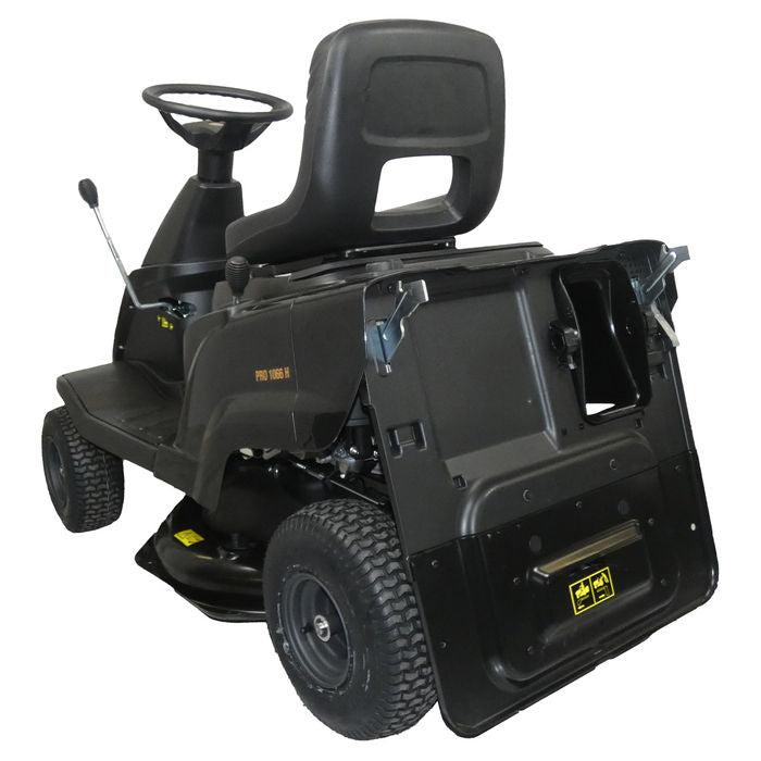 BLACK EDITION® Combi PRO 1066 H Aufsitzmäher: Kompakt, 66 cm Schnittbreite, Hydrostatgetriebe