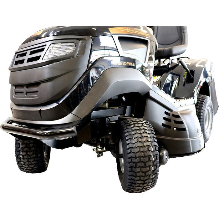 BLACK EDITION® PRO 220/102 Twin H Rasentraktor: Leistungsstarker 2-Zylinder STIGA Aufsitzmäher, 102 cm Schnittbreite, Hydrostatgetriebe