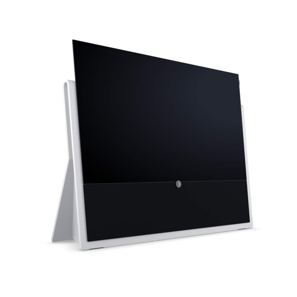 Loewe iconic inspire 55 Pure White OLED Smart TV mit Soundbar
