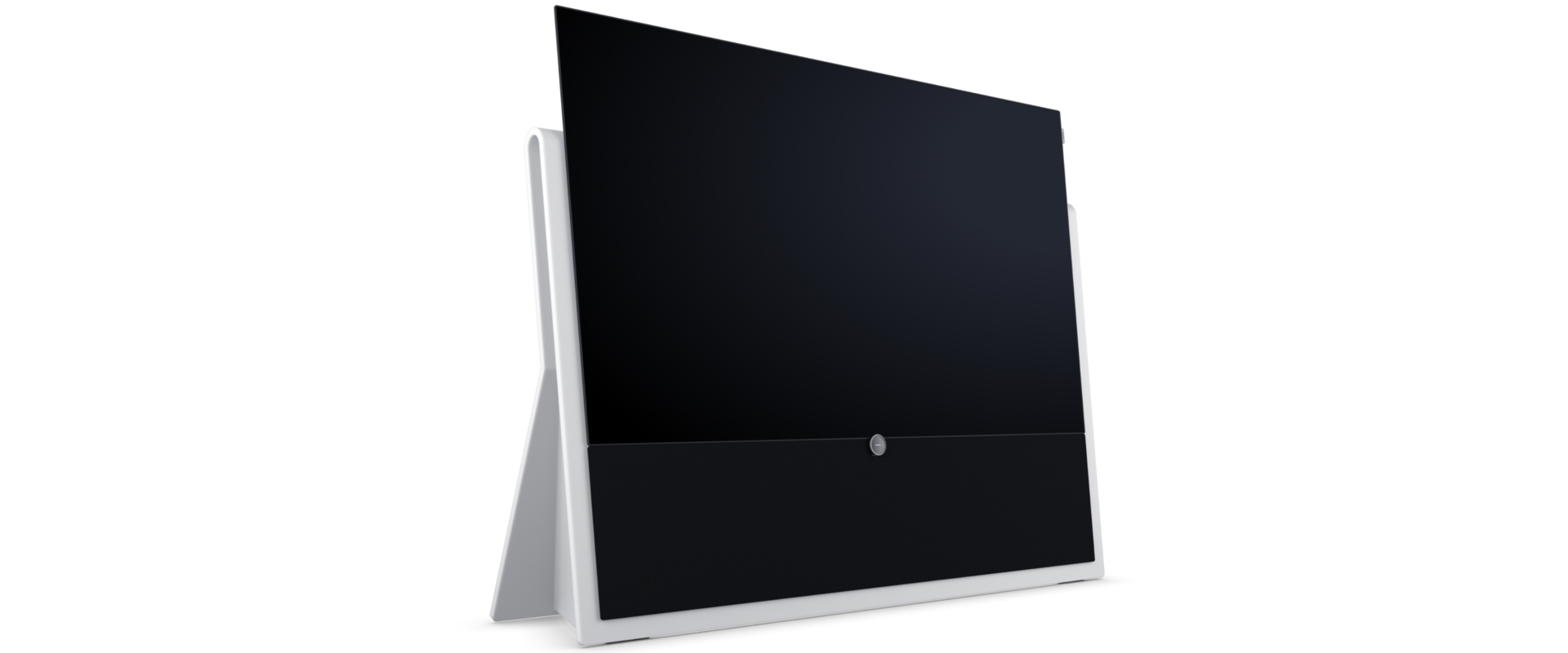 Loewe iconic inspire 55 Pure White OLED Smart TV mit Soundbar