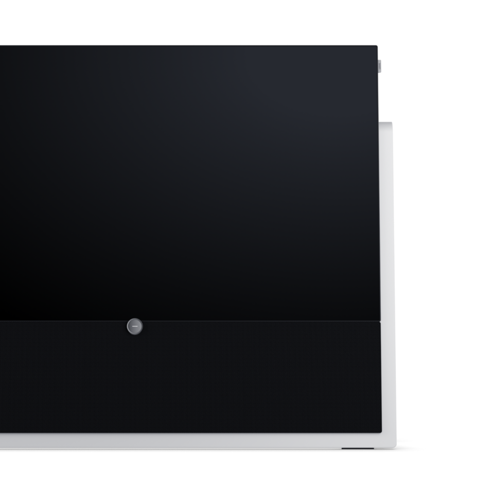 Loewe iconic inspire 55 Pure White OLED Smart TV mit Soundbar