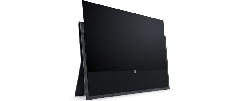 Loewe Iconic Inspire 65 OLED Smart TV aus echtem Midnight Marble