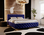 Lade das Bild in den Galerie-Viewer, Luxuriöses Designer Polsterbett Sienna Samt – Modernes Komfortbett für Ihr Schlafzimmer
