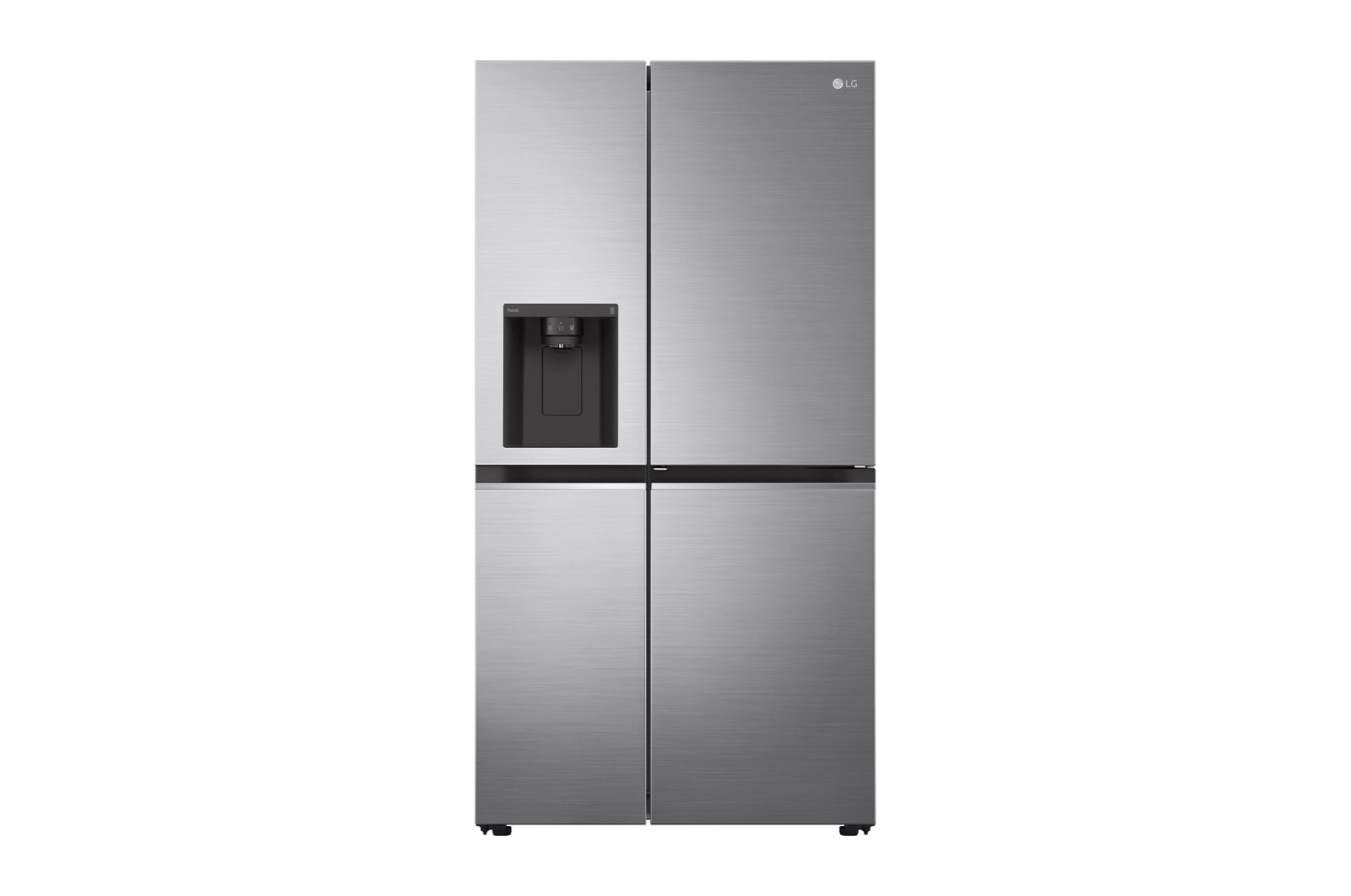 LG Side-by-Side Kühlschrank Door-in-Door, Eis- & Wasserspender, 635L, Platinum Silver