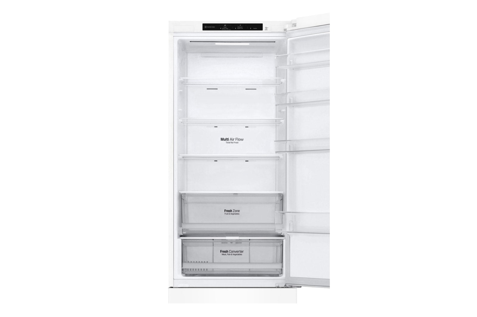 LG GBP62SWNAC Kühl-Gefrierkombination Weiß – Inverter Linear Compressor, 384L, A-Klasse