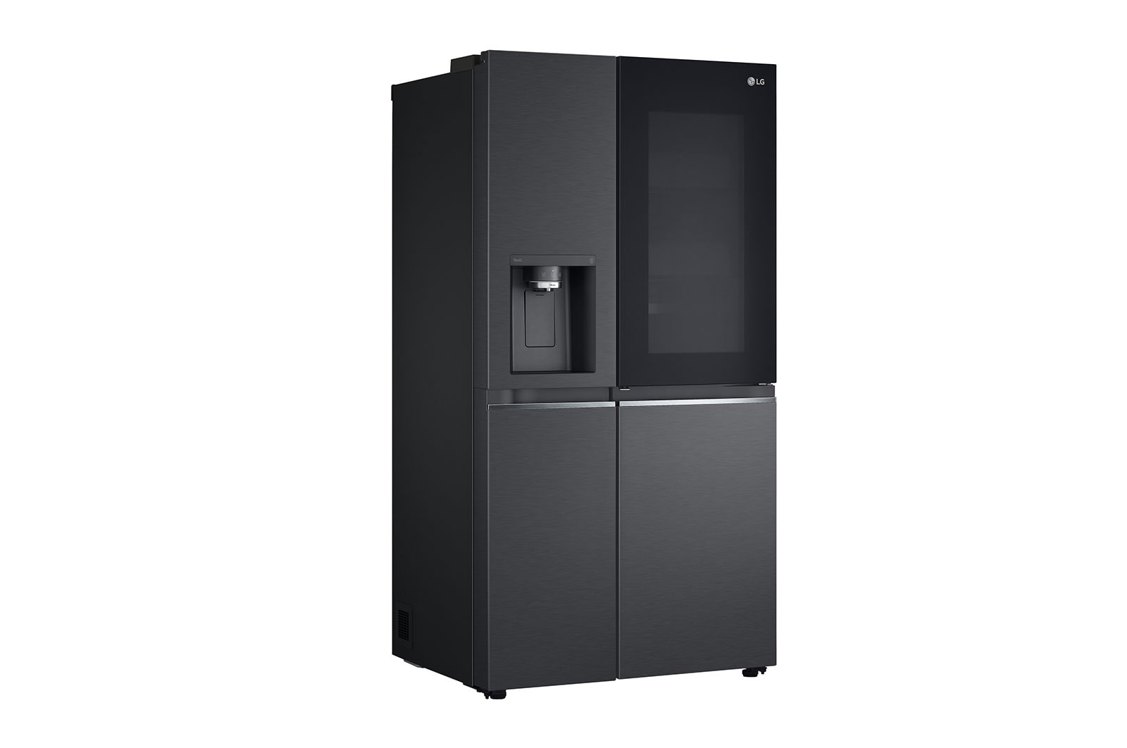 LG Side-by-Side Kühlschrank: InstaView, Craft Ice, Festwasseranschluss, Matte Black