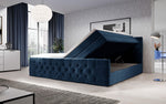 Lade das Bild in den Galerie-Viewer, Velutto Boxspringbett Samtbezug Stauraum 6 Farben Chesterfield-Stil Bonnellfederkernmatratze Luxus
