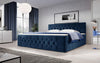 Velutto Boxspringbett Samtbezug Stauraum 6 Farben Chesterfield-Stil Bonnellfederkernmatratze Luxus