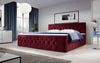 Velutto Boxspringbett Samtbezug Stauraum 6 Farben Chesterfield-Stil Bonnellfederkernmatratze Luxus