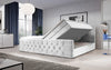 Velutto Boxspringbett Samtbezug Stauraum 6 Farben Chesterfield-Stil Bonnellfederkernmatratze Luxus