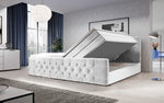 Lade das Bild in den Galerie-Viewer, Velutto Boxspringbett Samtbezug Stauraum 6 Farben Chesterfield-Stil Bonnellfederkernmatratze Luxus
