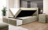 Luxuriöses Amélie Boxspringbett aus Samt mit LED-Beleuchtung und viel Stauraum